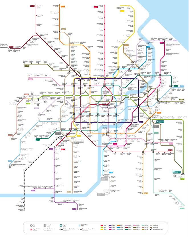 Mapa del metro de Shangai