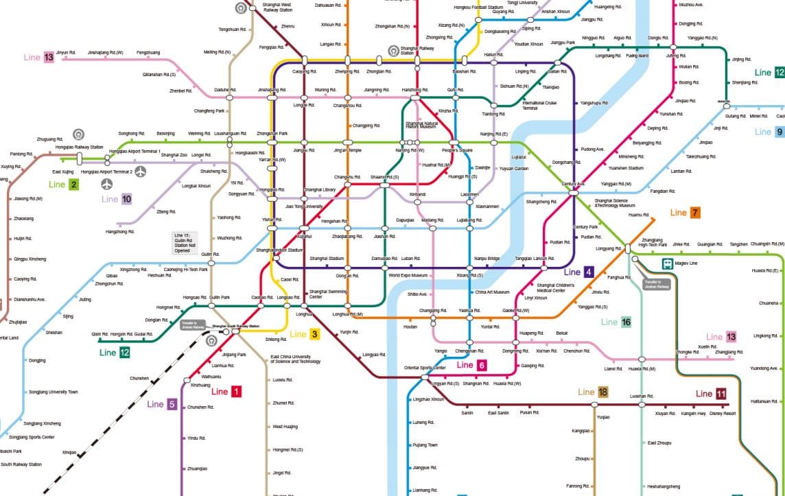 Mapa del metro de Shangai