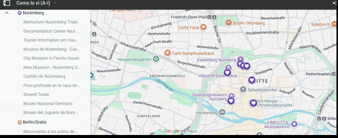 Mapa interactivo Nuremberg